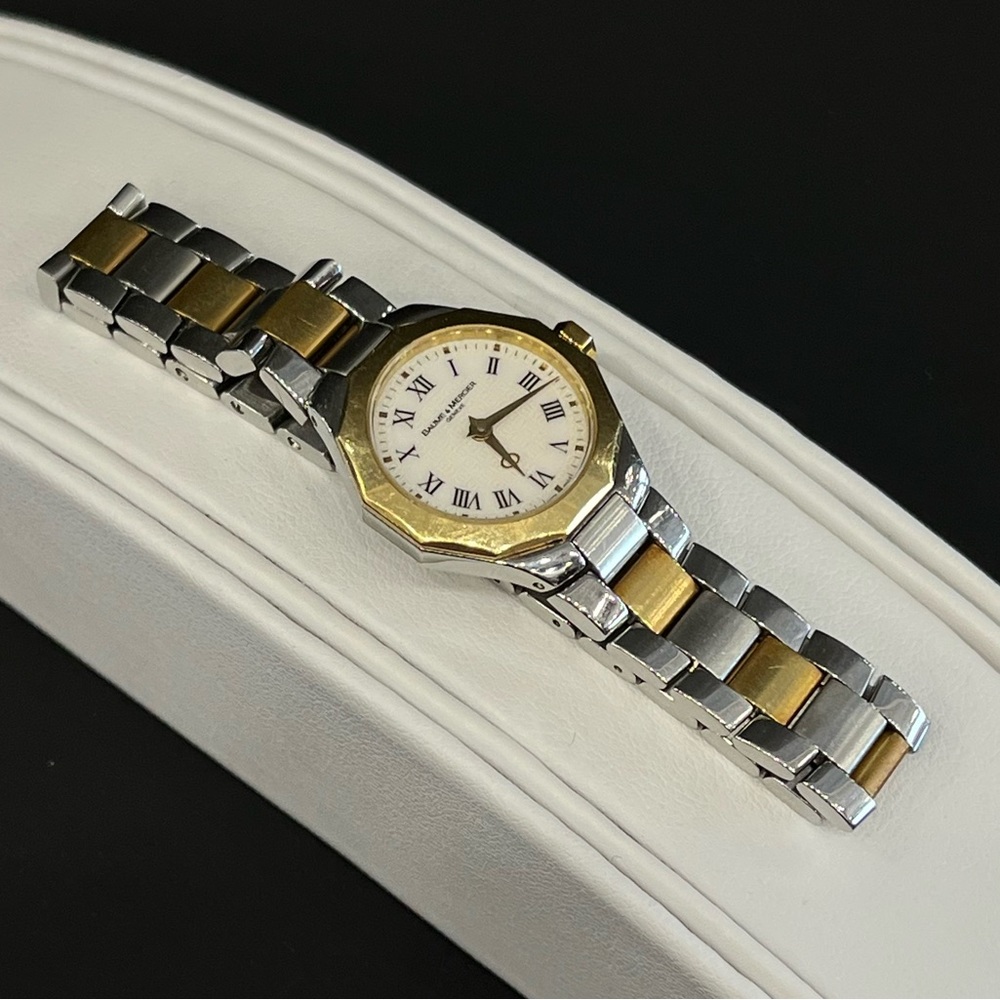 Baume Mercier Ladies Mini Riviera Two Tone Watch 18k